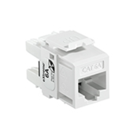 LEVITON Extreme Cat 6A Quickport White, Connector, Channel-Rated 6110G-RW6